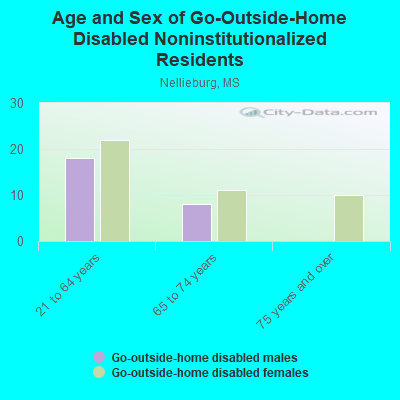 Age and Sex of Go-Outside-Home Disabled Noninstitutionalized Residents