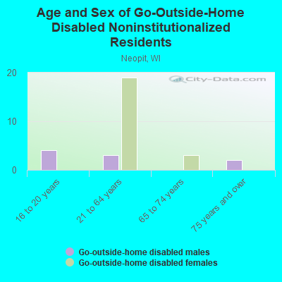 Age and Sex of Go-Outside-Home Disabled Noninstitutionalized Residents