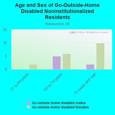 Age and Sex of Go-Outside-Home Disabled Noninstitutionalized Residents