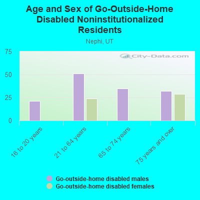 Age and Sex of Go-Outside-Home Disabled Noninstitutionalized Residents