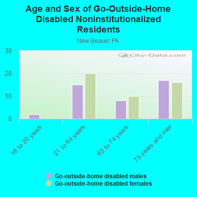 Age and Sex of Go-Outside-Home Disabled Noninstitutionalized Residents