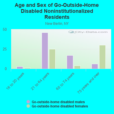 Age and Sex of Go-Outside-Home Disabled Noninstitutionalized Residents