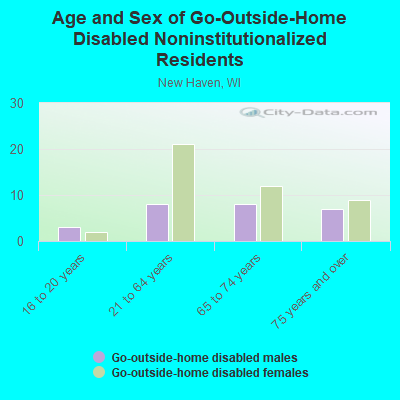 Age and Sex of Go-Outside-Home Disabled Noninstitutionalized Residents