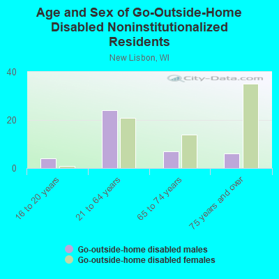 Age and Sex of Go-Outside-Home Disabled Noninstitutionalized Residents