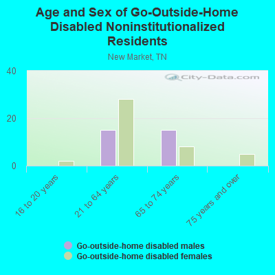 Age and Sex of Go-Outside-Home Disabled Noninstitutionalized Residents