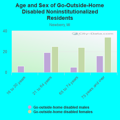 Age and Sex of Go-Outside-Home Disabled Noninstitutionalized Residents