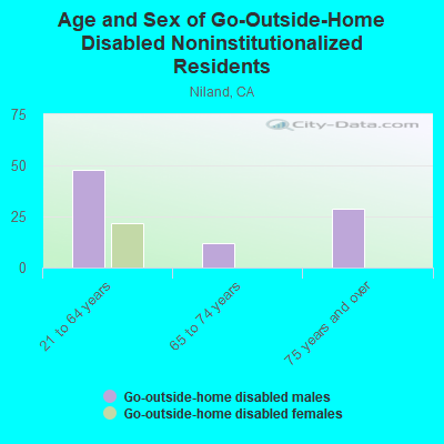 Age and Sex of Go-Outside-Home Disabled Noninstitutionalized Residents