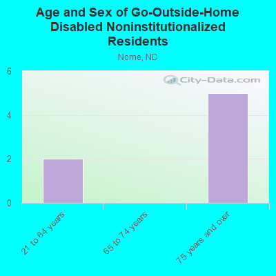 Age and Sex of Go-Outside-Home Disabled Noninstitutionalized Residents