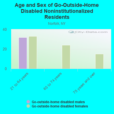 Age and Sex of Go-Outside-Home Disabled Noninstitutionalized Residents