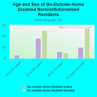 Age and Sex of Go-Outside-Home Disabled Noninstitutionalized Residents