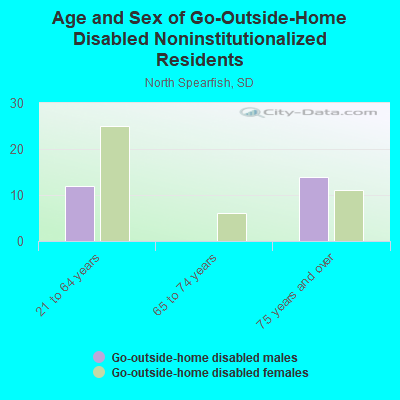 Age and Sex of Go-Outside-Home Disabled Noninstitutionalized Residents