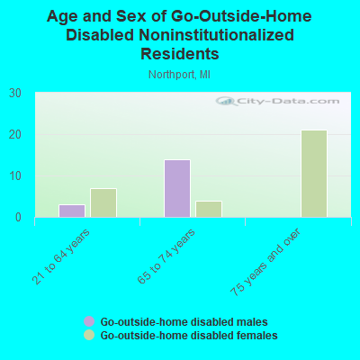 Age and Sex of Go-Outside-Home Disabled Noninstitutionalized Residents