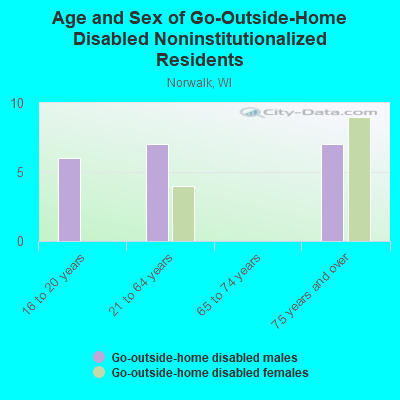 Age and Sex of Go-Outside-Home Disabled Noninstitutionalized Residents