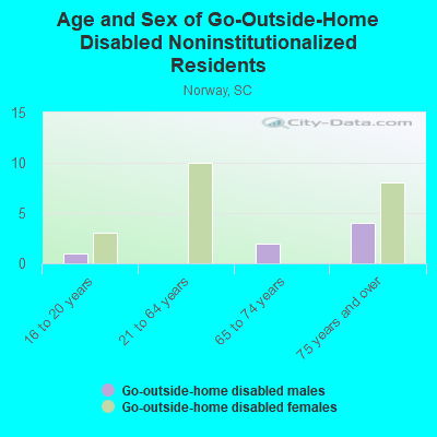 Age and Sex of Go-Outside-Home Disabled Noninstitutionalized Residents