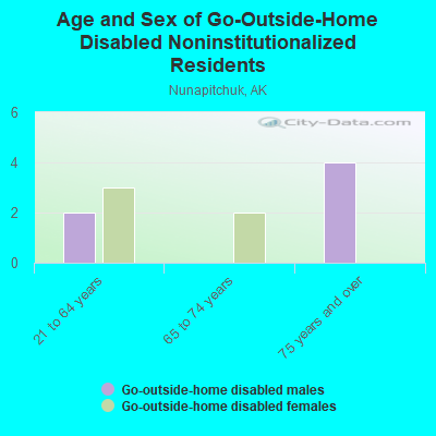 Age and Sex of Go-Outside-Home Disabled Noninstitutionalized Residents