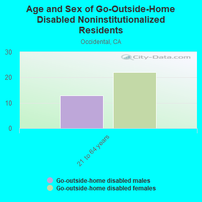 Age and Sex of Go-Outside-Home Disabled Noninstitutionalized Residents