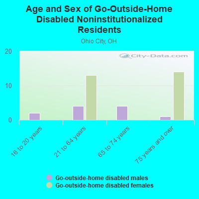 Age and Sex of Go-Outside-Home Disabled Noninstitutionalized Residents