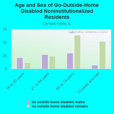 Age and Sex of Go-Outside-Home Disabled Noninstitutionalized Residents