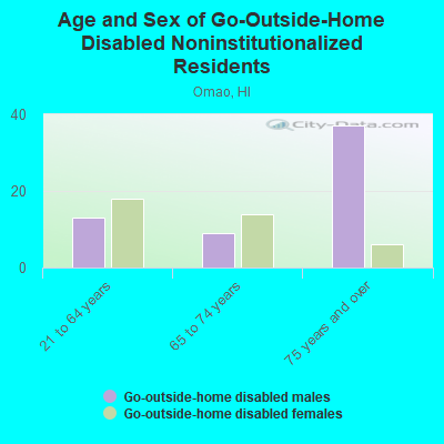 Age and Sex of Go-Outside-Home Disabled Noninstitutionalized Residents