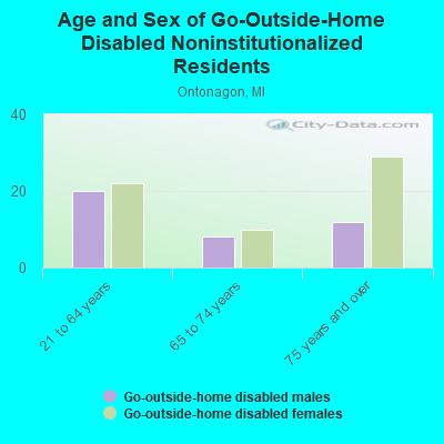 Age and Sex of Go-Outside-Home Disabled Noninstitutionalized Residents