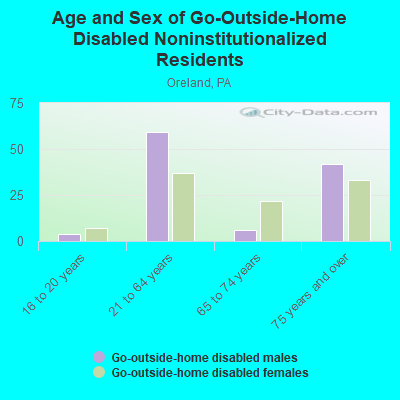 Age and Sex of Go-Outside-Home Disabled Noninstitutionalized Residents