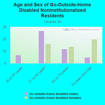 Age and Sex of Go-Outside-Home Disabled Noninstitutionalized Residents