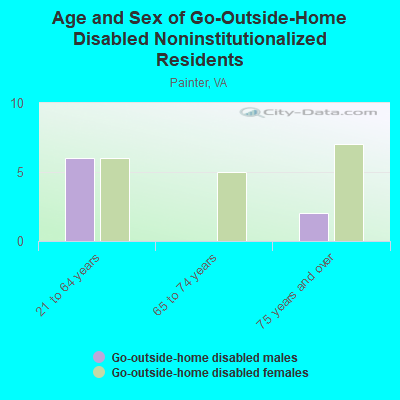 Age and Sex of Go-Outside-Home Disabled Noninstitutionalized Residents