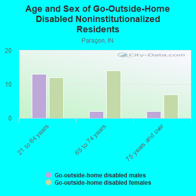 Age and Sex of Go-Outside-Home Disabled Noninstitutionalized Residents