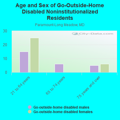 Age and Sex of Go-Outside-Home Disabled Noninstitutionalized Residents