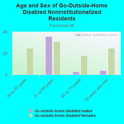 Age and Sex of Go-Outside-Home Disabled Noninstitutionalized Residents