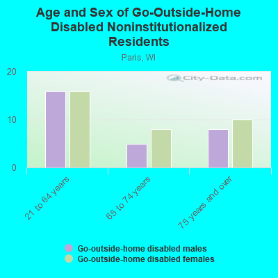 Age and Sex of Go-Outside-Home Disabled Noninstitutionalized Residents