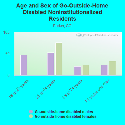 Age and Sex of Go-Outside-Home Disabled Noninstitutionalized Residents