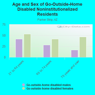 Age and Sex of Go-Outside-Home Disabled Noninstitutionalized Residents