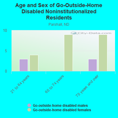 Age and Sex of Go-Outside-Home Disabled Noninstitutionalized Residents