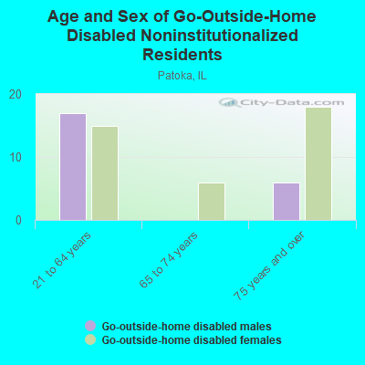 Age and Sex of Go-Outside-Home Disabled Noninstitutionalized Residents