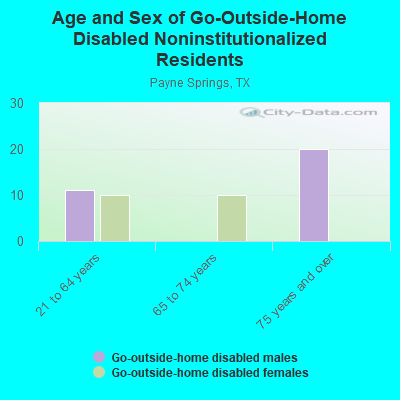 Age and Sex of Go-Outside-Home Disabled Noninstitutionalized Residents