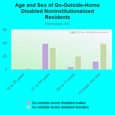 Age and Sex of Go-Outside-Home Disabled Noninstitutionalized Residents