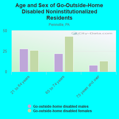 Age and Sex of Go-Outside-Home Disabled Noninstitutionalized Residents