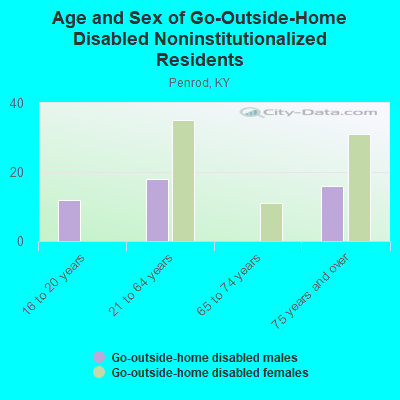 Age and Sex of Go-Outside-Home Disabled Noninstitutionalized Residents