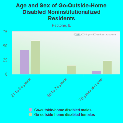 Age and Sex of Go-Outside-Home Disabled Noninstitutionalized Residents