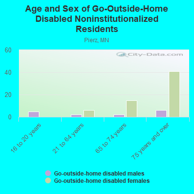 Age and Sex of Go-Outside-Home Disabled Noninstitutionalized Residents