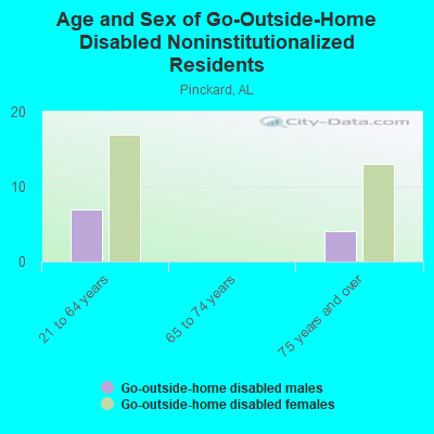 Age and Sex of Go-Outside-Home Disabled Noninstitutionalized Residents