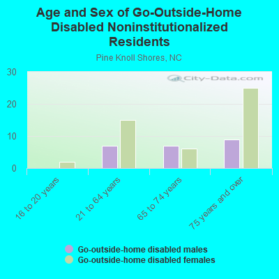 Age and Sex of Go-Outside-Home Disabled Noninstitutionalized Residents