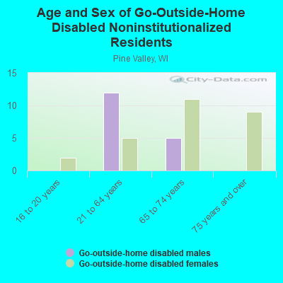 Age and Sex of Go-Outside-Home Disabled Noninstitutionalized Residents