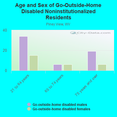 Age and Sex of Go-Outside-Home Disabled Noninstitutionalized Residents