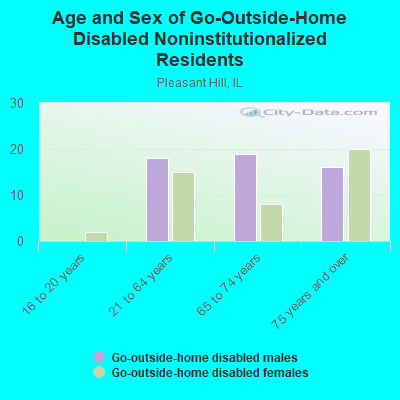 Age and Sex of Go-Outside-Home Disabled Noninstitutionalized Residents