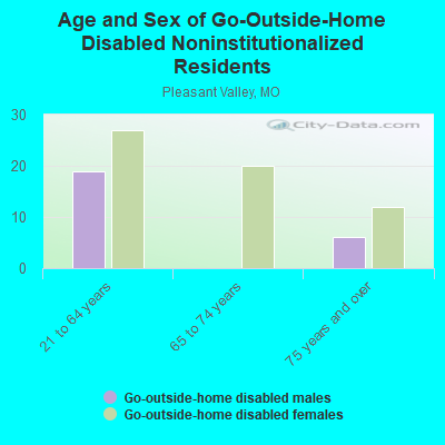 Age and Sex of Go-Outside-Home Disabled Noninstitutionalized Residents