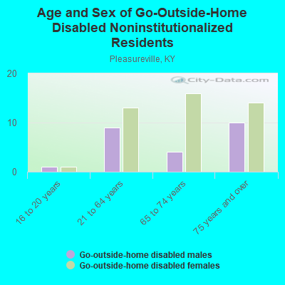 Age and Sex of Go-Outside-Home Disabled Noninstitutionalized Residents