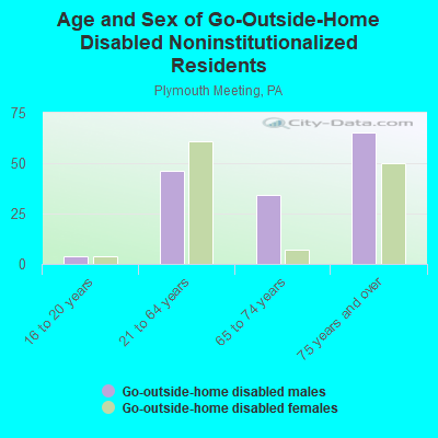 Age and Sex of Go-Outside-Home Disabled Noninstitutionalized Residents