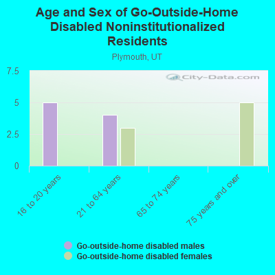 Age and Sex of Go-Outside-Home Disabled Noninstitutionalized Residents